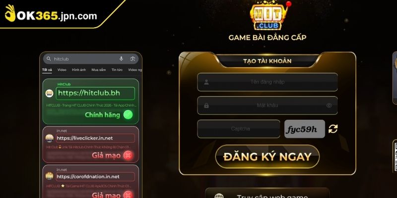 Truy cập đúng link chính hãng để đảm bảo an toàn khi tham gia